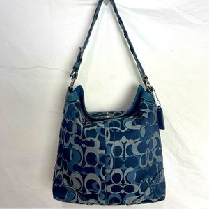 Coach Chelsea Optic Canvas Monogram Hobo Shoulder Bag